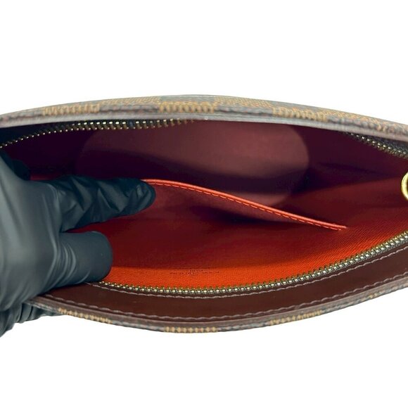 LOUIS VUITTON Authentic Brown Damier Leather Shoulder Bag - Picture 10 of 10